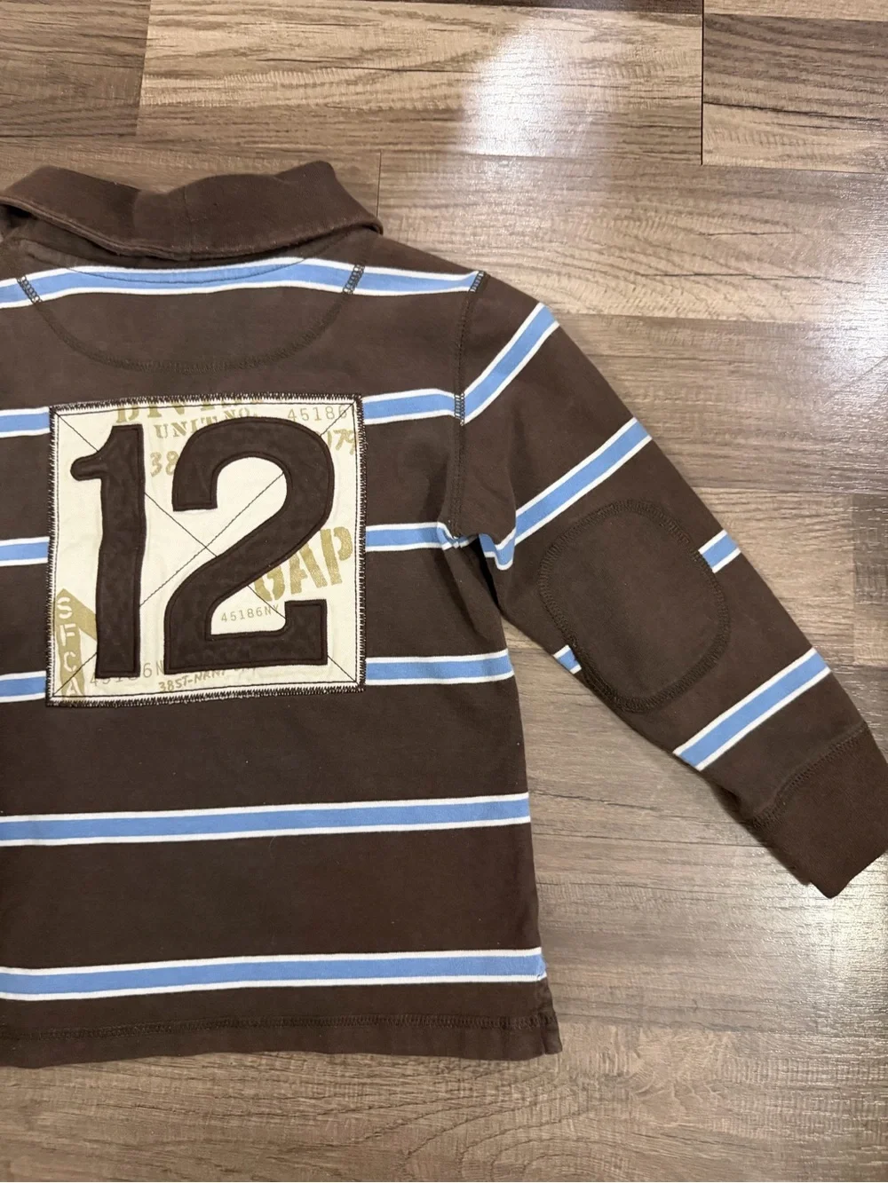 Vintage Baby Gap Rugby Polo Large Patch Long Sleeve Shirt Size 5 Yrs CLEAN!